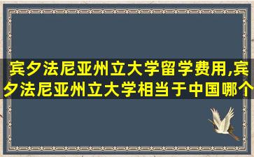 宾夕法尼亚州立大学留学费用,宾夕法尼亚州立大学相当于中国哪个大学