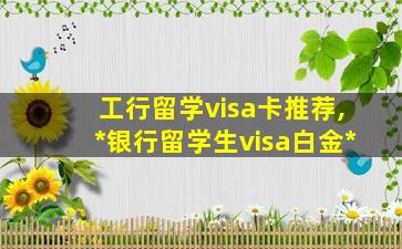 工行留学visa卡推荐,*
银行留学生visa白金*