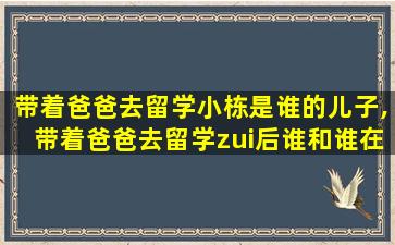 带着爸爸去留学小栋是谁的儿子,带着爸爸去留学zui
后谁和谁在一起了