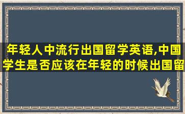 年轻人中流行出国留学英语,中国学生是否应该在年轻的时候出国留学英文