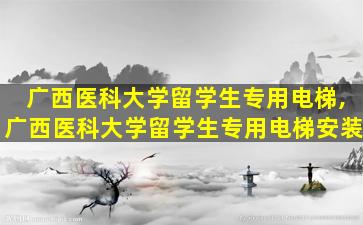 广西医科大学留学生专用电梯,广西医科大学留学生专用电梯安装