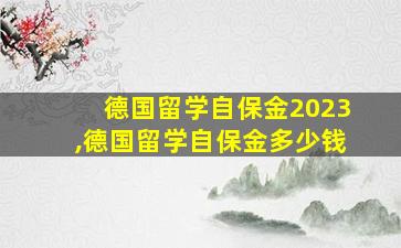 德国留学自保金2023,德国留学自保金多少钱