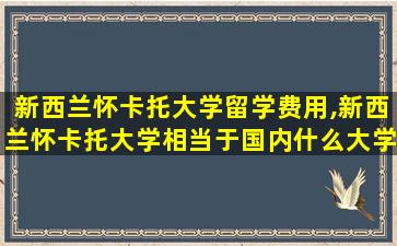 新西兰怀卡托大学留学费用,新西兰怀卡托大学相当于国内什么大学