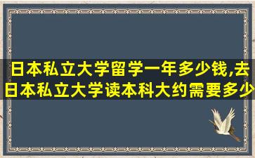 日本私立大学留学一年多少钱,去日本私立大学读本科大约需要多少钱