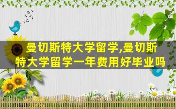 曼切斯特大学留学,曼切斯特大学留学一年费用好毕业吗