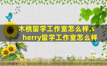 木桃留学工作室怎么样,sherry留学工作室怎么样