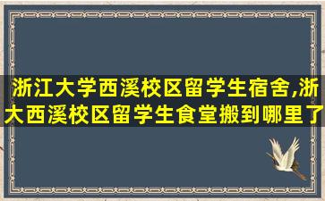 浙江大学西溪校区留学生宿舍,浙大西溪校区留学生食堂搬到哪里了