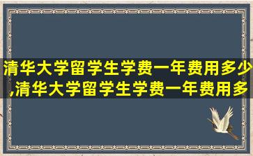 清华大学留学生学费一年费用多少,清华大学留学生学费一年费用多少啊