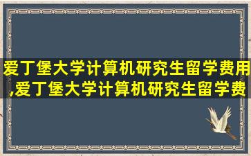 爱丁堡大学计算机研究生留学费用,爱丁堡大学计算机研究生留学费用多少钱