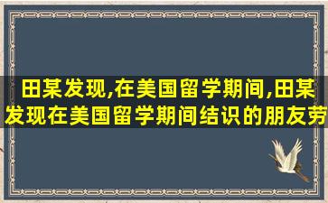 田某发现,在美国留学期间,田某发现在美国留学期间结识的朋友劳伦经常在微信朋友