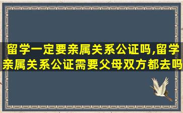 留学一定要亲属关系公证吗,留学亲属关系公证需要父母双方都去吗