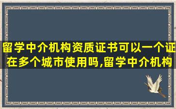 留学中介机构资质证书可以一个证在多个城市使用吗,留学中介机构资质证书图片