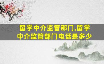 留学中介监管部门,留学中介监管部门电话是多少