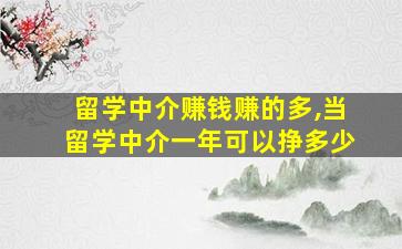 留学中介赚钱赚的多,当留学中介一年可以挣多少