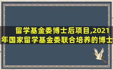 留学基金委博士后项目,2021年国家留学基金委联合培养的博士