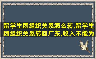 留学生团组织关系怎么转,留学生团组织关系转回广东,收入不能为空