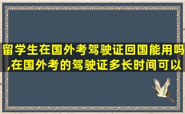 留学生在国外考驾驶证回国能用吗,在国外考的驾驶证多长时间可以回国