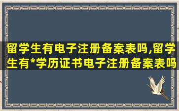 留学生有电子注册备案表吗,留学生有*
学历证书电子注册备案表吗