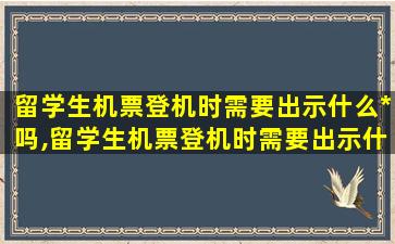 留学生机票登机时需要出示什么*
吗,留学生机票登机时需要出示什么*
吗英语