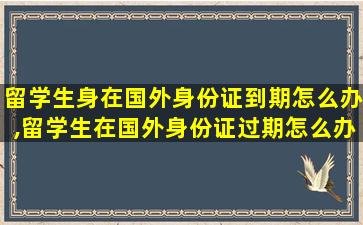 留学生身在国外身份证到期怎么办,留学生在国外身份证过期怎么办