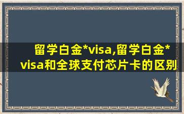 留学白金*
visa,留学白金*
visa和全球支付芯片卡的区别