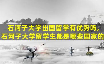 石河子大学出国留学有优势吗,石河子大学留学生都是哪些国家的