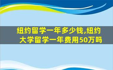 纽约留学一年多少钱,纽约大学留学一年费用50万吗