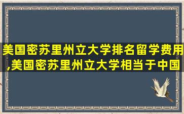 美国密苏里州立大学排名留学费用,美国密苏里州立大学相当于中国的什么学校