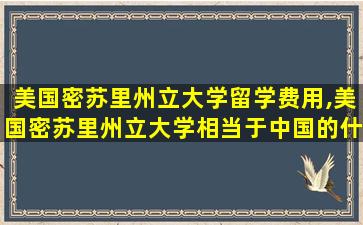 美国密苏里州立大学留学费用,美国密苏里州立大学相当于中国的什么学校