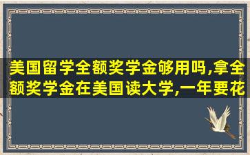 美国留学全额奖学金够用吗,拿全额奖学金在美国读大学,一年要花多少钱