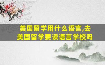 美国留学用什么语言,去美国留学要读语言学校吗