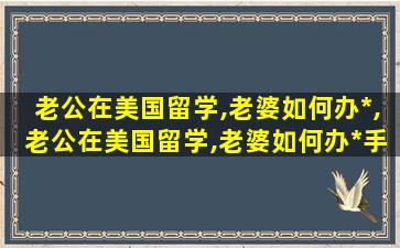 老公在美国留学,老婆如何办*
,老公在美国留学,老婆如何办*
手续