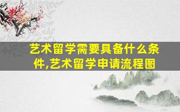 艺术留学需要具备什么条件,艺术留学申请流程图