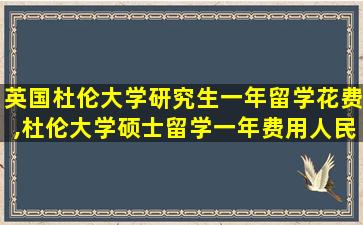 英国杜伦大学研究生一年留学花费,杜伦大学硕士留学一年费用人民币