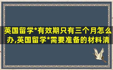 英国留学*
有效期只有三个月怎么办,英国留学*
需要准备的材料清单