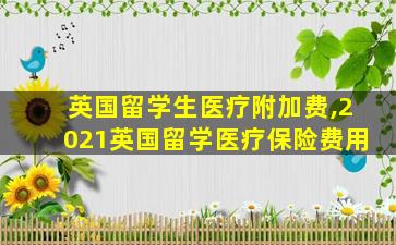 英国留学生医疗附加费,2021英国留学医疗保险费用