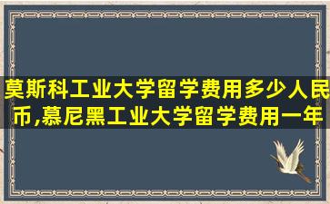 莫斯科工业大学留学费用多少人民币,慕尼黑工业大学留学费用一年多少人民币