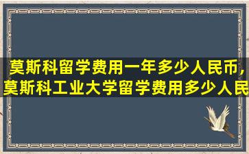 莫斯科留学费用一年多少人民币,莫斯科工业大学留学费用多少人民币