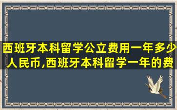 西班牙本科留学公立费用一年多少人民币,西班牙本科留学一年的费用在多少钱