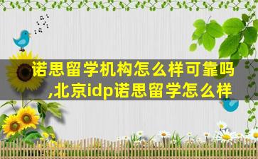 诺思留学机构怎么样可靠吗,北京idp诺思留学怎么样