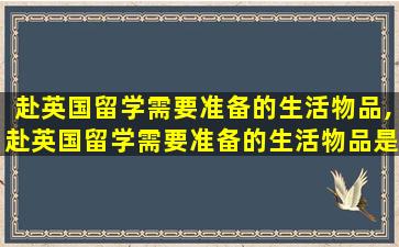 赴英国留学需要准备的生活物品,赴英国留学需要准备的生活物品是什么