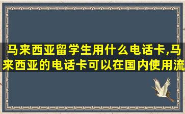 马来西亚留学生用什么电话卡,马来西亚的电话卡可以在国内使用流量吗