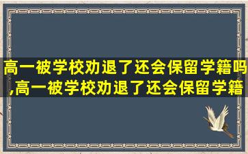 高一被学校劝退了还会保留学籍吗,高一被学校劝退了还会保留学籍吗