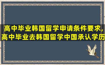 高中毕业韩国留学申请条件要求,高中毕业去韩国留学中国承认学历吗